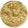 dukat 1724, Sztokholm, złoto 3.43 g, Ahl. 7 (R), Hadanger 349, Fb. 57, egzemplarz ze 125. aukcji F..