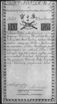 10 złotych 8.06.1794, seria A nr 319, Kow.2, Pick A2