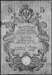 3 ruble srebrem 1852 nr 895 403, podpisy: Tymowski i Wentzl, Kow.37, Pick A37