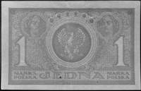 1 marka polska 17.05.1919 z pieczątką: GOTT STRAFE ENGLAND