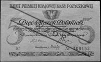 5 marek polskich 17.05.1919 IC Nr 108153, z czerwonym nadrukiem WZÓR naawersie i rewersie, Kow.71,..