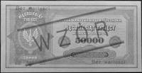 50.000 marek polskich 10.10.1922 nr X 1202250 (na awersie i rewersie czerwonynadruk WZÓR), Kow.84,..