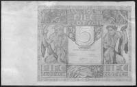 projekt banknotu 5 złotowego emisji 15.07.1927, 