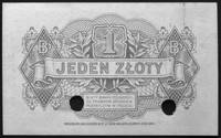 1 złoty 15.08.1939 nr A 0 000.000, (na awersie czerwony ukośny nadrukSPECIMEN, perforowany), Pick ..