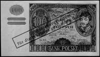 100 złotych 9.11.1934, czerwony nadruk niemieckich władz okupacyjnych, razem2 banknoty, Pick 90