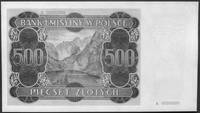 500 złotych 1.03.1940 nr A 0000000, Kow.GG9, Pick 98