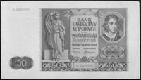 50 złotych 1.08.1941 z nadrukiem marginesie POLSKI WOJSKOWY OBÓZKOBIET
