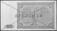 100 złotych 15.07.1947 Ser.A 1234567, (przekreślony, na awersie i rewersieczerwony nadruk SPECIMEN..