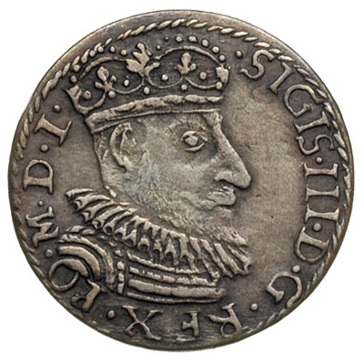 trojak 1592, Olkusz, Popiersie króla w prawo i n