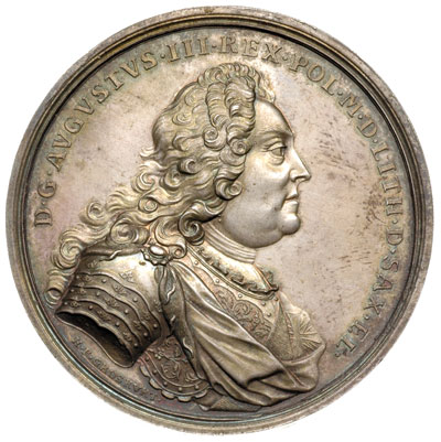 medal koronacyjny autorstwa H. P. Groskurta 1734