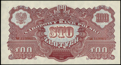 100 złotych 1944, w klauzuli \obowiązkowym, seri