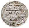 denar, po 1157, Aw: Cesarz na tronie, w koronie, z globem i berłem liliowatym w rękach, Rw: Napis ..