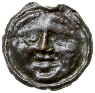 AE-38, ok. 400-350 pne, Aw: Głowa Gorgony na wpr