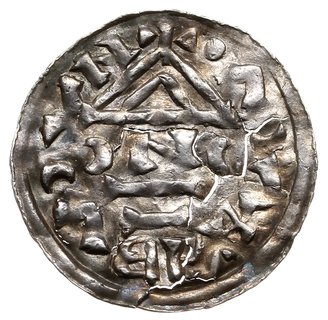 denar, Praga, srebro 1.33 g, Cach 233, Smerda 98a, pęknięty
