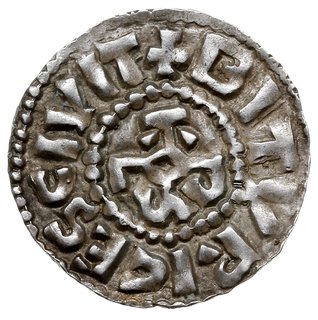 denar, Bourges, Aw: Krzyż, wokoło CARLVS IMP AVG, Rw: Monogram karoliński, wokoło BITVRICES CIVIT, srebro 1.68 g, M.-G. 1479, Depeyrot 189