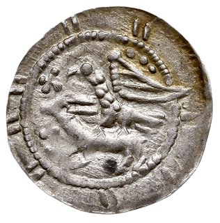 denar, Aw: Rycerz z mieczem nad jeńcem, Rw: Orzeł chwytający w locie zająca, srebro 0.50 g, Str. 43, Such. XVIII