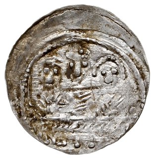denar ok. 1157-1166, Aw: Popiersie z mieczem, wo