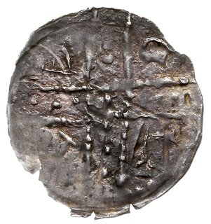 denar ok. 1185/90-1201, men. Wrocław, Aw: Napis 