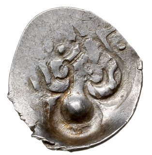 dienga bez daty, ok. 1380, kontrmarka z głową byka na monecie tatarskiej, srebro 1.21 g