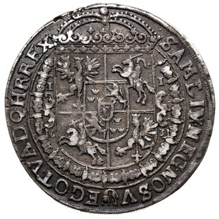 talar 1631, Bydgoszcz, na awersie końcówka napisu MAS i duży krzyżyk, srebro 28.11 g, Dav. 4316, T. 6, drobna wada krążka, patyna