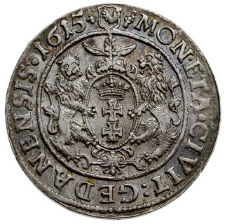 ort 1615, Gdańsk, odmiana z mniejszą głową króla