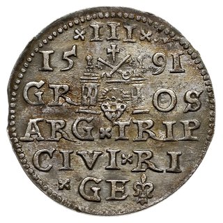 trojak 1591, Ryga, Iger R.91.1.d, Gerbaszewski 5, patyna