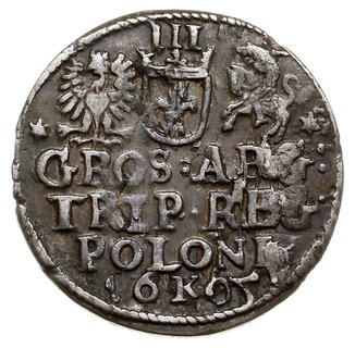 trojak 1605, Kraków, Iger K.05.1.b (R1), drobna 