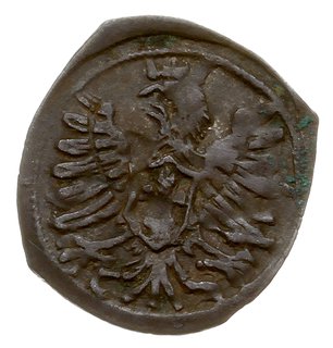 denar 1603, Poznań, na rewersie Orzeł w lewo, T. 3, patyna
