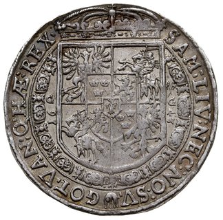 talar 1643, Bydgoszcz, srebro 28.50 g, Dav. 4329, T. 18, bardzo ładny egzemplarz z częściowo zachowanym lustrem menniczym, bardzo rzadki