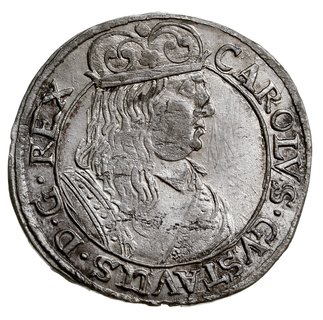szóstak 1659, Elbląg, Karol Gustaw - okupacja szwedzka, AAJ 61 (R), rzadki, ładny egzemplarz z patyną