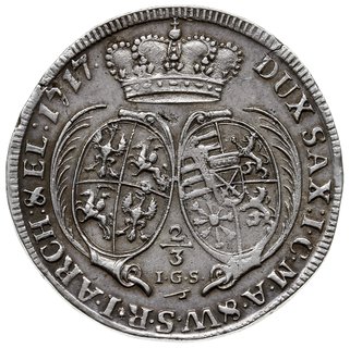 2/3 talara (gulden) 1717, Drezno, Kahnt 129, Dav. 826