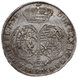 2/3 talara (gulden) 1722, Drezno, Kahnt 129, Dav. 826, ładny, patyna