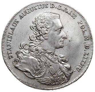 talar 1766, Warszawa, popiersie króla w zbroi i 