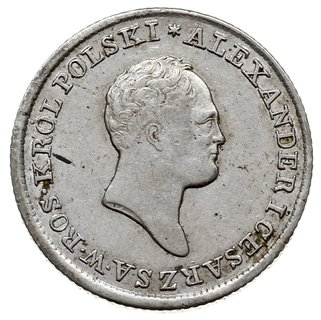 1 złoty 1824, Warszawa, bardzo Plage 68, Bitkin 846 (R), nieco rzadszy rocznik, ładnie zachowany