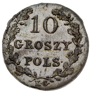 10 groszy 1831, Warszawa, łapy Orła zgięte, Plage 278, patyna
