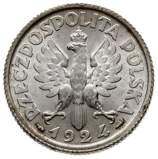 1 złoty 1924, Paryż, Parchimowicz 107.a, wyśmienity egzemplarz