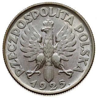 1 złoty 1925, Londyn, Parchimowicz 107.b, bardzo ładne, delikatna patyna