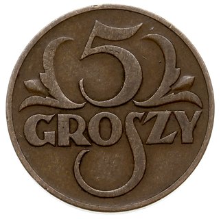 5 groszy 1934, Warszawa, Parchimowicz 103.f, rzadki rocznik