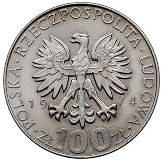 100 złotych 1974, Maria Skłodowska Curie, próba 