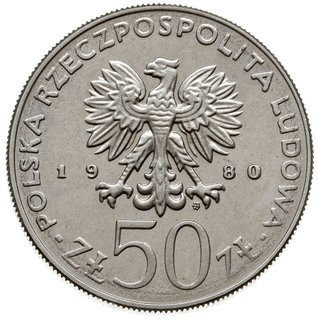 50 złotych 1980, Kazimierz I Odnowiciel, próba niklowa, nakład 500 sztuk, Parchimowicz P.330.a
