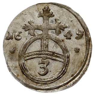 gröschel = 1/3 krajcara 1649, Cieszyn, F.u.S. 3090, bardzo ładny