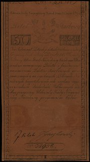 50 złotych polskich 8.06.1794, seria D, numeracj