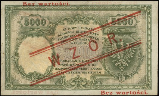 5.000 złotych 28.02.1919, seria A, numeracja 266
