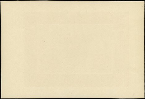 odbitka z kliszy w kolorze brązowym rysunku strony odwrotnej (tylko jednego składowego koloru) banknotu 10 złotych emisji 20.07.1926, bez oznaczenia serii i numeracji, papier bez znaku wodnego, druk jednostronny, Miłczak - patrz 64, Lucow 633 (R8) - ilustrowane w katalogu kolekcji, bardzo rzadkie i pięknie zachowane