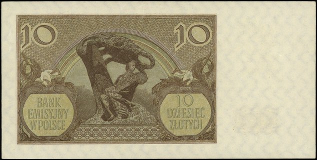 10 złotych 1.03.1940, seria B, numeracja 5462888