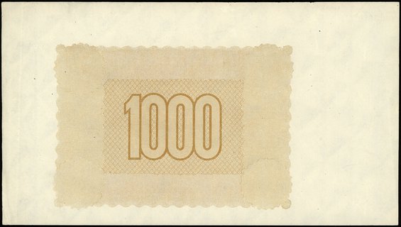 niedokończony druk banknotu 1.000 złotych 1945, 
