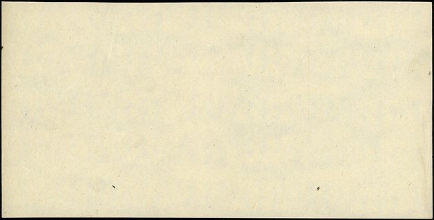 niedokończony druk banknotu 1.000 złotych 15.01.1946, bez oznaczenia serii i numeracji, papier ze znakami wodnymi, na stronie głównej jedynie poddruk giloszowy, strona odwrotna czysta, format papieru nieco większy od docelowego banknotu, Miłczak - patrz 122, Lucow 1169 (R7) - ilustrowane w katalogu kolekcji, rzadkie