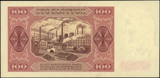 100 złotych 1.07.1948, seria P, numeracja 243113