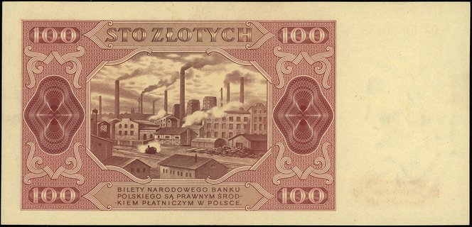 100 złotych 1.07.1948, seria DA, numeracja 50818