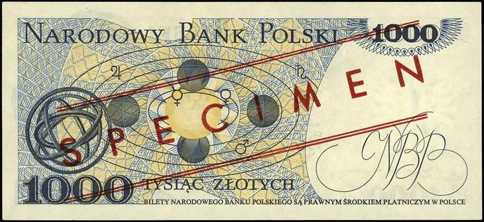 1.000 złotych 2.07.1975, seria AE, numeracja 000